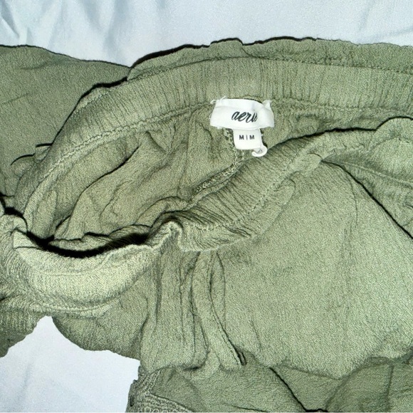aerie Olive Green Eyelet Shorts - Picture 3 of 3
